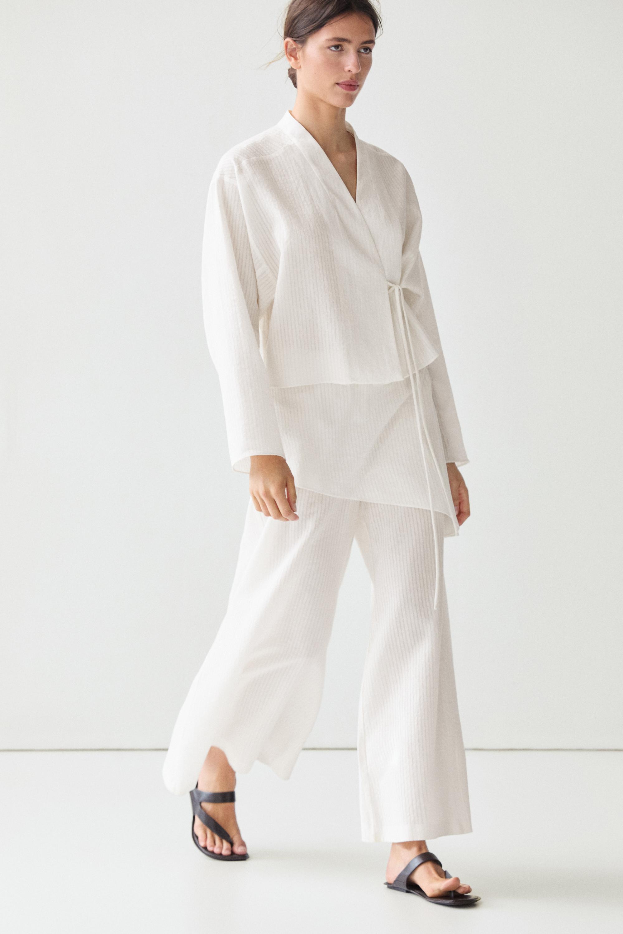 Jupe-culotte texturée total look